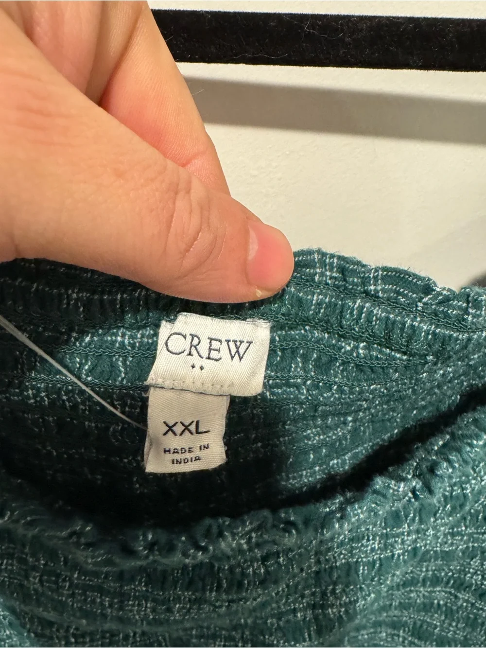 J. Crew Green Plaid Smocked Peplum Blouse